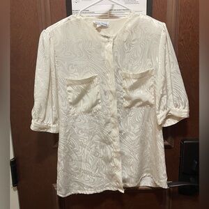 Vintage Susan Barry Cream Blouse Size 12